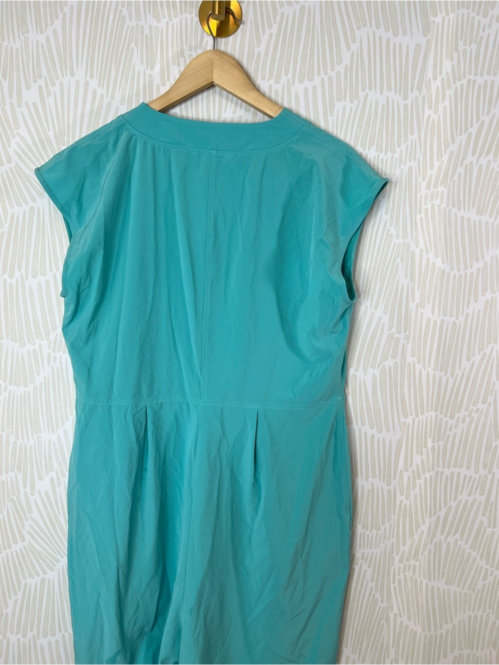 Athleta Marlow romper Teal Wrap Front Active Dress Travel Dress - Picture 9 of 15